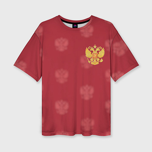 Женская футболка оверсайз Сборная России по футболу / 3D-принт – фото 1