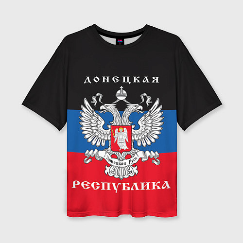 Женская футболка оверсайз Донецкая народная республика / 3D-принт – фото 1