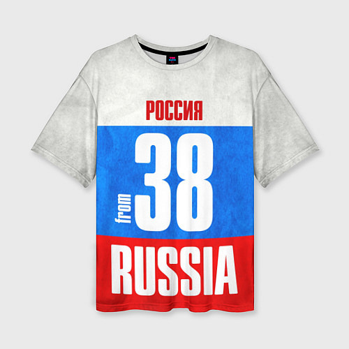 Женская футболка оверсайз Russia: from 38 / 3D-принт – фото 1