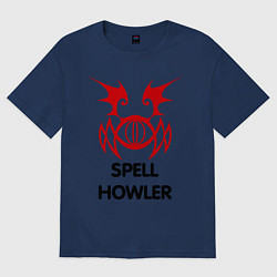 Футболка оверсайз женская Dark Elf Mage - Spell Howler, цвет: тёмно-синий