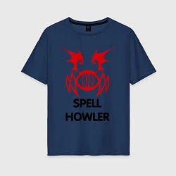 Женская футболка оверсайз Dark Elf Mage - Spell Howler