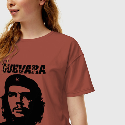 Женская футболка оверсайз Che Guevara / Кирпичный – фото 3