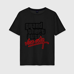 Футболка оверсайз женская GTA Vice City, цвет: черный