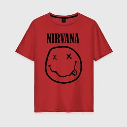 Футболка оверсайз женская Nirvana, цвет: красный