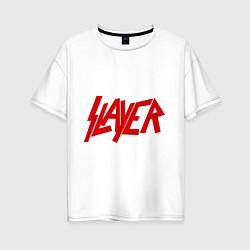 Футболка оверсайз женская Slayer, цвет: белый