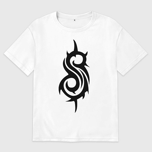 Женская футболка оверсайз Slipknot / Белый – фото 1