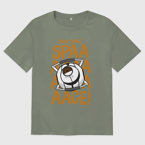 Женская футболка оверсайз Space / Авокадо – фото 1