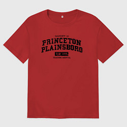 Футболка оверсайз женская Princeton Plainsboro, цвет: красный