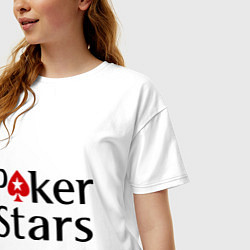 Футболка оверсайз женская Poker Stars, цвет: белый — фото 2