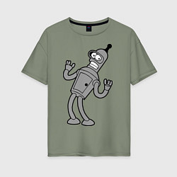 Футболка оверсайз женская Bender Error, цвет: авокадо