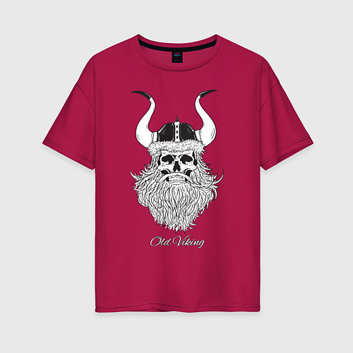 Женская футболка оверсайз Old Viking / Маджента – фото 1