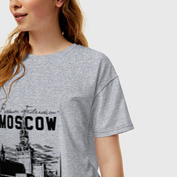 Футболка оверсайз женская Moscow Kremlin 1147, цвет: меланж — фото 2