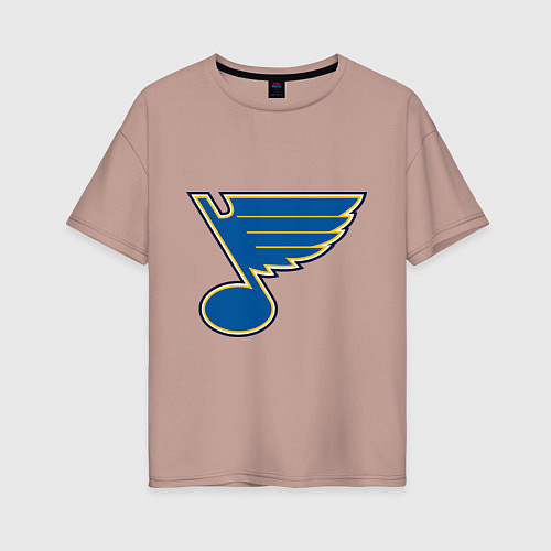 Женская футболка оверсайз St Louis Blues / Пыльно-розовый – фото 1