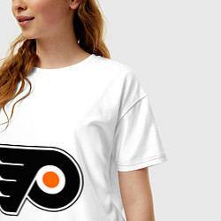 Футболка оверсайз женская Philadelphia Flyers, цвет: белый — фото 2