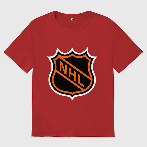 Женская футболка оверсайз NHL / Красный – фото 1