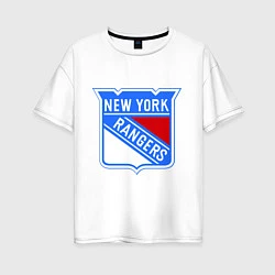 Женская футболка оверсайз New York Rangers