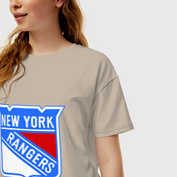 Футболка оверсайз женская New York Rangers, цвет: миндальный — фото 2