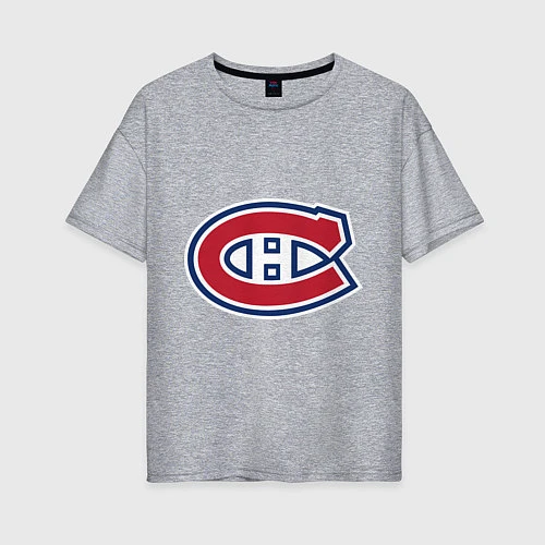 Женская футболка оверсайз Montreal Canadiens / Меланж – фото 1