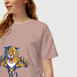 Футболка оверсайз женская Florida Panthers, цвет: пыльно-розовый — фото 2