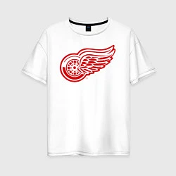 Женская футболка оверсайз Detroit Red Wings