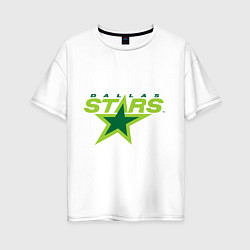 Футболка оверсайз женская Dallas Stars, цвет: белый