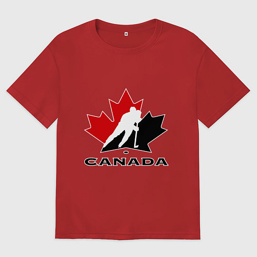 Женская футболка оверсайз Canada / Красный – фото 1