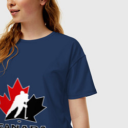 Футболка оверсайз женская Canada, цвет: тёмно-синий — фото 2