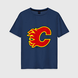 Женская футболка оверсайз Calgary Flames