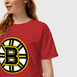 Футболка оверсайз женская Boston Bruins, цвет: красный — фото 2