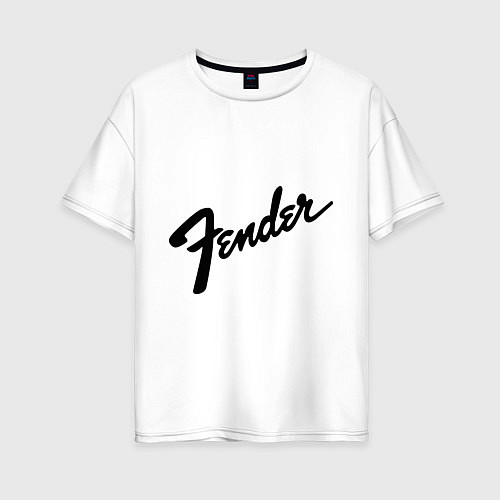 Женская футболка оверсайз Fender / Белый – фото 1