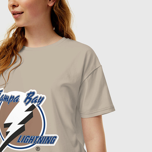 Женская футболка оверсайз Tampa Bay / Миндальный – фото 3