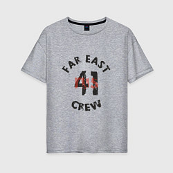 Футболка оверсайз женская Far East 41 Crew, цвет: меланж