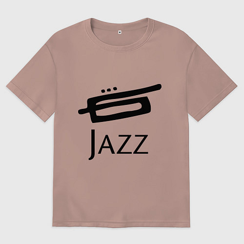 Женская футболка оверсайз Jazz / Пыльно-розовый – фото 1