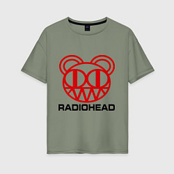 Футболка оверсайз женская Radiohead, цвет: авокадо