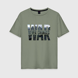 Футболка оверсайз женская War never changes, цвет: авокадо