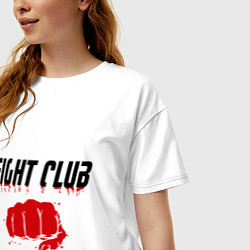 Футболка оверсайз женская Fight Club, цвет: белый — фото 2