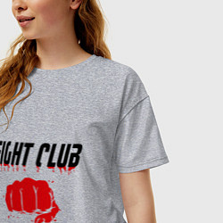 Футболка оверсайз женская Fight Club, цвет: меланж — фото 2