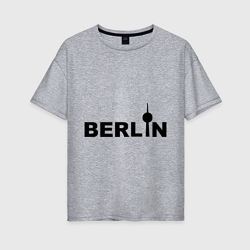 Женская футболка оверсайз Берлин / Меланж – фото 1