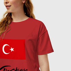Футболка оверсайз женская Turkey, цвет: красный — фото 2