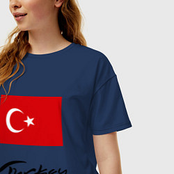 Футболка оверсайз женская Turkey, цвет: тёмно-синий — фото 2