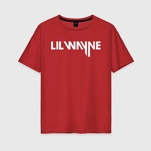 Женская футболка оверсайз Lil Wayne / Красный – фото 1
