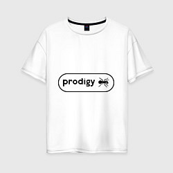 Женская футболка оверсайз Prodigy лого с муравьем
