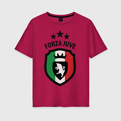 Футболка оверсайз женская Forza Juventus, цвет: маджента