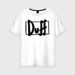Футболка оверсайз женская Duff, цвет: белый
