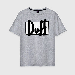 Футболка оверсайз женская Duff, цвет: меланж