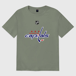 Футболка оверсайз женская Washington Capitals: Ovechkin 8, цвет: авокадо