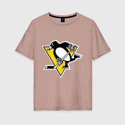 Женская футболка оверсайз Pittsburgh Penguins: Malkin 71