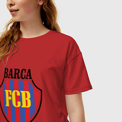 Футболка оверсайз женская Barca FCB, цвет: красный — фото 2