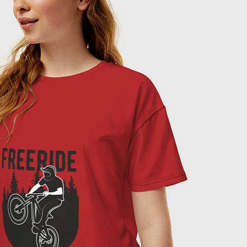 Женская футболка оверсайз Freeride / Красный – фото 3