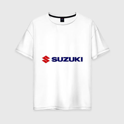 Женская футболка оверсайз Suzuki / Белый – фото 1